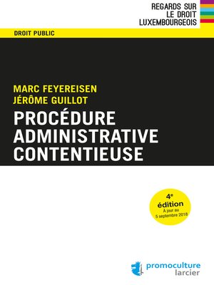 cover image of Procédure administrative contentieuse